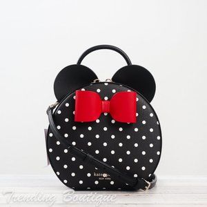 NWT Disney x Kate Spade New York Minnie Mouse Crossbody Bag in Black Multi